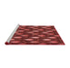 Sideview of Machine Washable Transitional Cranberry Red Rug, wshpat3828rd