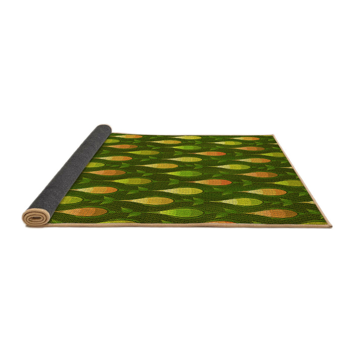 Thickness of Patterned Pistachio Green Rug, pat3828yw