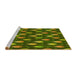 Sideview of Machine Washable Transitional Pistachio Green Rug, wshpat3828yw