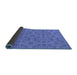 Thickness of Patterned Sky Blue Rug, pat3829blu