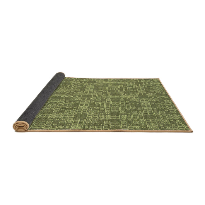 Thickness of Patterned Green Rug, pat3829brn