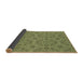 Thickness of Patterned Green Rug, pat3829brn