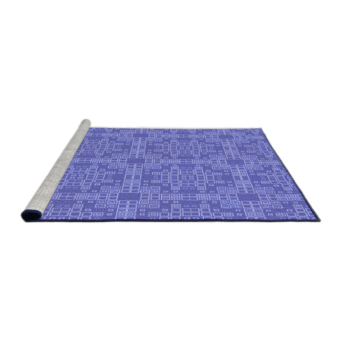 Sideview of Machine Washable Transitional Purple Mimosa Purple Rug, wshpat3829pur