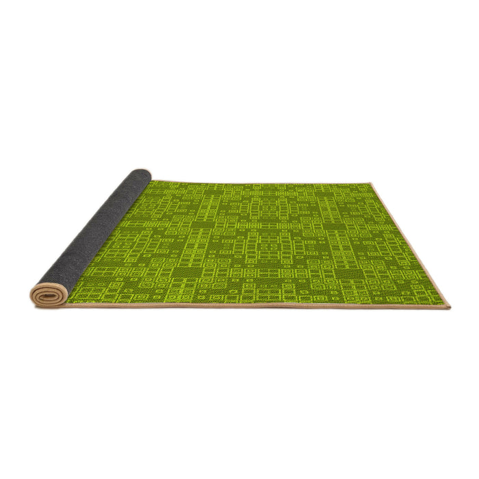 Thickness of Patterned Pistachio Green Rug, pat3829yw