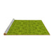 Sideview of Machine Washable Transitional Pistachio Green Rug, wshpat3829yw