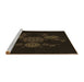 Sideview of Machine Washable Transitional Black Rug, wshpat383brn