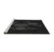 Sideview of Machine Washable Transitional Black Rug, wshpat383gry