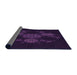 Thickness of Patterned Purple Rug, pat383pur