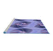 Sideview of Machine Washable Transitional Deep Periwinkle Purple Rug, wshpat3830blu