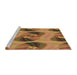 Sideview of Machine Washable Transitional Orange Rug, wshpat3830brn