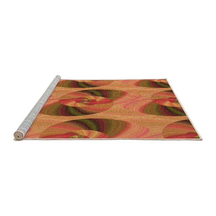 Sideview of Machine Washable Transitional Red Rug, wshpat3830org