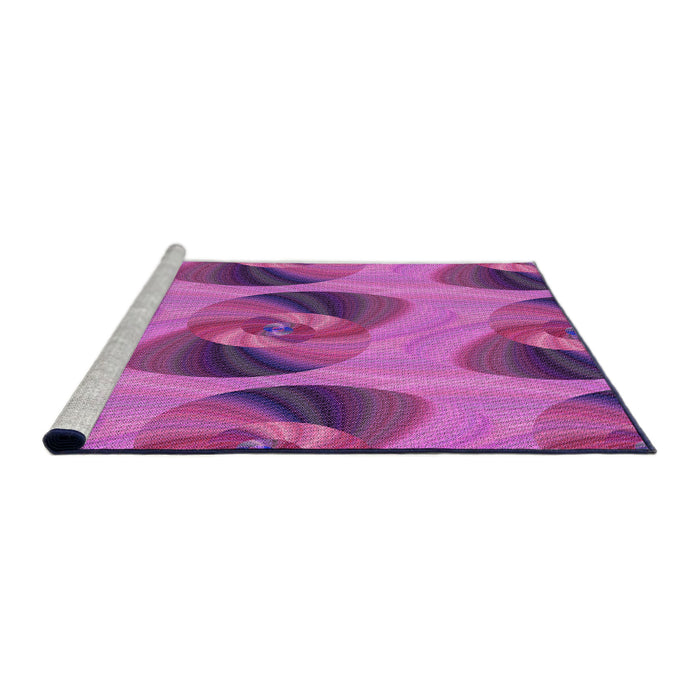 Sideview of Machine Washable Transitional Medium Violet Red Pink Rug, wshpat3830pur