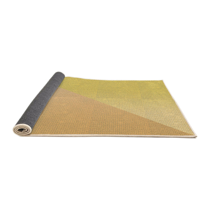 Thickness of Patterned Bold Yellow Rug, pat3831org