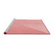 Sideview of Machine Washable Transitional Pink Rug, wshpat3831rd