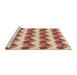 Sideview of Machine Washable Transitional Red Rug, wshpat3832brn