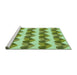 Sideview of Machine Washable Transitional Pastel Green Rug, wshpat3832grn