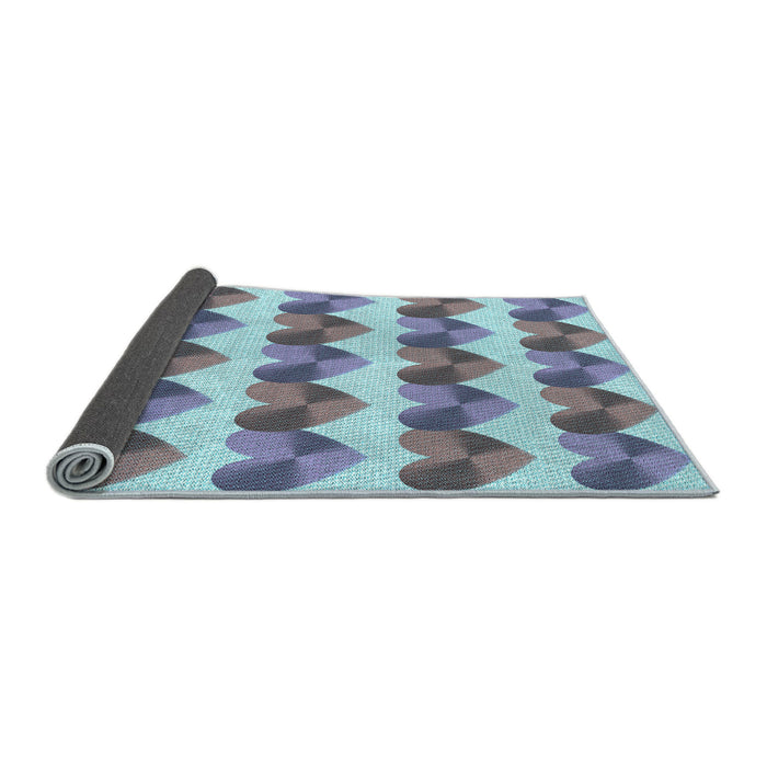 Thickness of Patterned Purple Rug, pat3832lblu