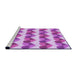 Sideview of Machine Washable Transitional Pastel Purple Pink Rug, wshpat3832pur