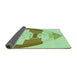 Thickness of Patterned Green Rug, pat3833grn