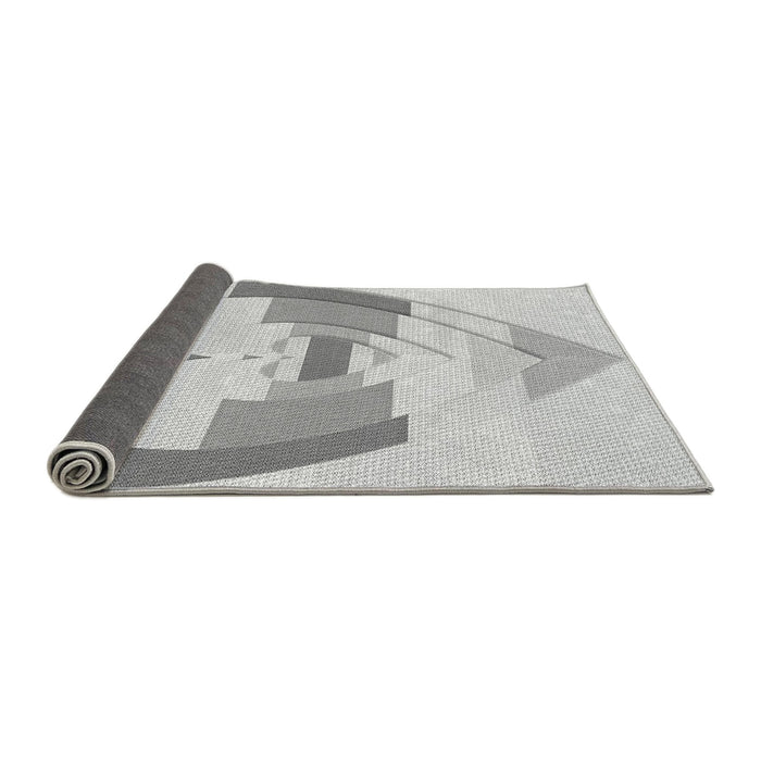 Thickness of Patterned Platinum Gray Rug, pat3833gry