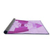 Thickness of Patterned Blossom Pink Rug, pat3833pur