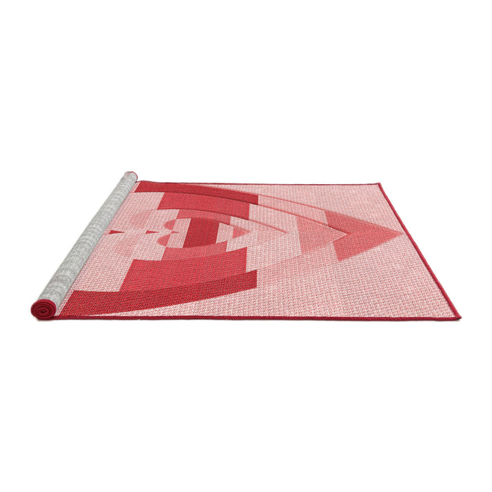 Sideview of Machine Washable Transitional Pink Rug, wshpat3833rd