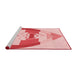 Sideview of Machine Washable Transitional Pink Rug, wshpat3833rd