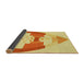 Thickness of Patterned Neon Orange Rug, pat3833yw