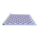 Sideview of Machine Washable Transitional Lavender Blue Rug, wshpat3834blu