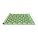 Sideview of Machine Washable Transitional Olive Green Rug, wshpat3834grn