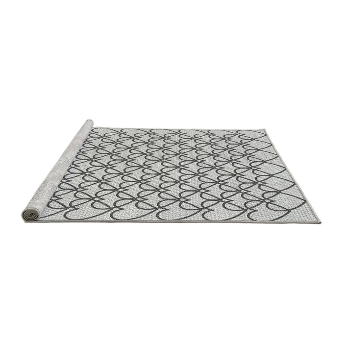 Sideview of Machine Washable Transitional Platinum Gray Rug, wshpat3834gry