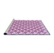 Sideview of Machine Washable Transitional Magenta Pink Rug, wshpat3834pur