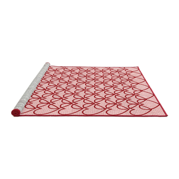 Sideview of Machine Washable Transitional Red Rug, wshpat3834rd