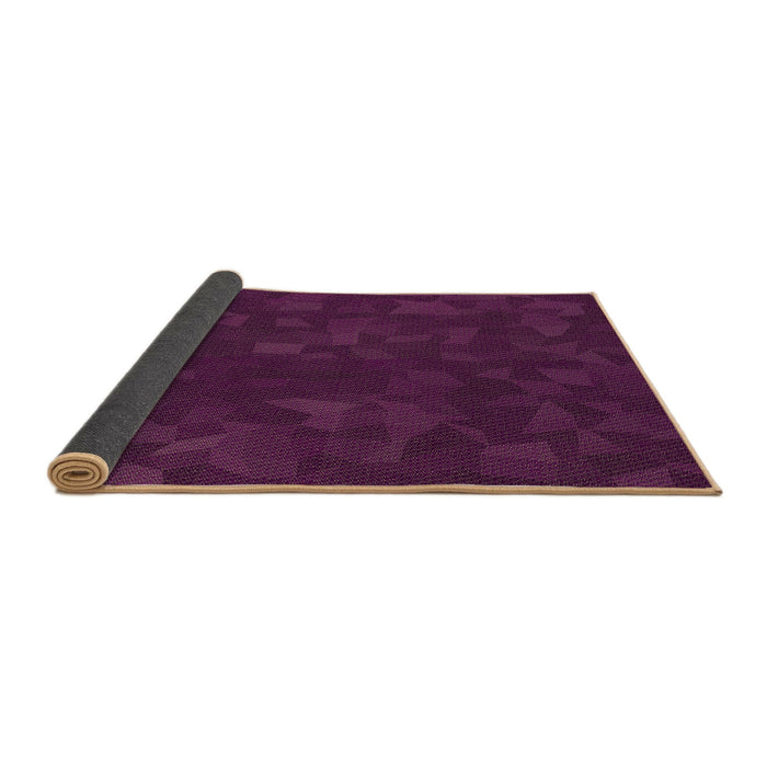 Thickness of Patterned Dark Raspberry Purple Rug, pat3836brn