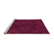 Sideview of Machine Washable Transitional Raspberry Red Rug, wshpat3836org