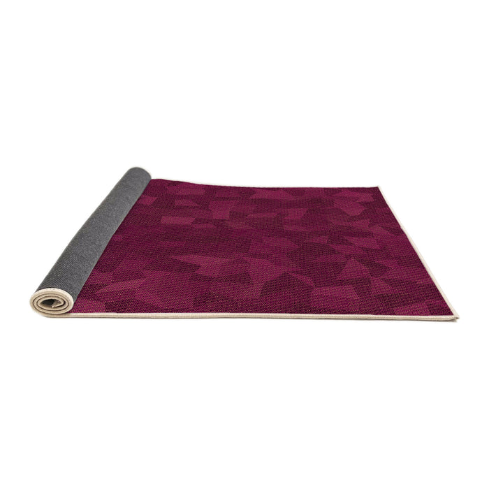 Thickness of Patterned Raspberry Red Rug, pat3836org