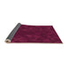 Thickness of Patterned Raspberry Red Rug, pat3836org