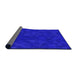 Thickness of Patterned Blue Rug, pat3836pur