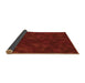 Thickness of Patterned Cranberry Red Rug, pat3836yw