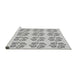 Sideview of Machine Washable Transitional Platinum Gray Rug, wshpat3838gry