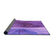 Thickness of Patterned Purple Rug, pat384pur