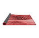 Thickness of Patterned Red Rug, pat384rd