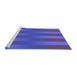 Sideview of Machine Washable Transitional Amethyst Purple Rug, wshpat3841blu