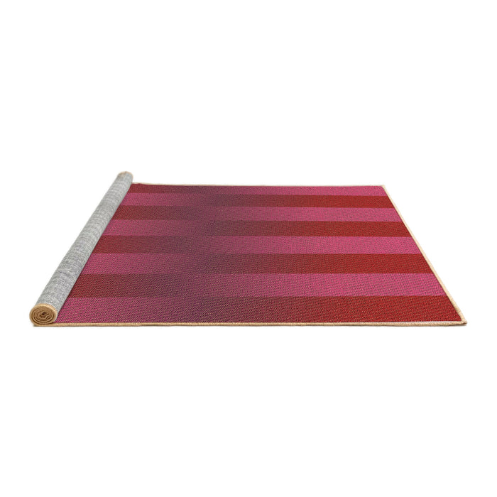 Sideview of Machine Washable Transitional Crimson Red Rug, wshpat3841brn
