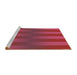 Sideview of Machine Washable Transitional Crimson Red Rug, wshpat3841brn