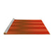 Sideview of Machine Washable Transitional Scarlet Red Rug, wshpat3841yw