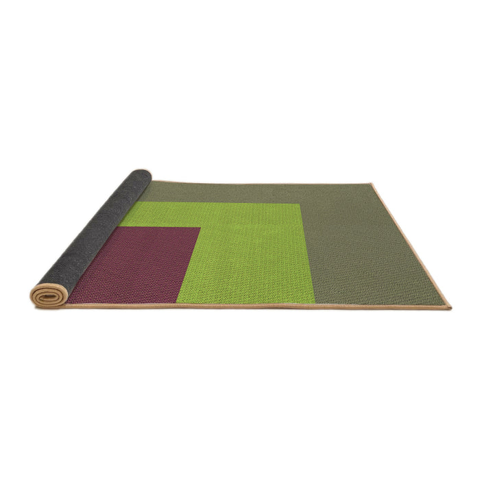 Thickness of Patterned Green Rug, pat3842brn