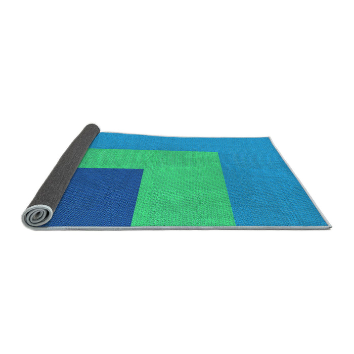 Thickness of Patterned Neon Blue Rug, pat3842lblu