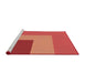 Sideview of Machine Washable Transitional Red Rug, wshpat3842rd