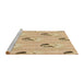 Sideview of Machine Washable Transitional Bronze Brown Rug, wshpat3843brn